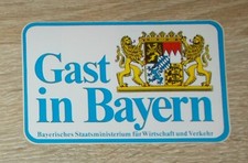 Alter Aufkleber | Sticker Zu Gast in Bayern - Bayerisches Wappen