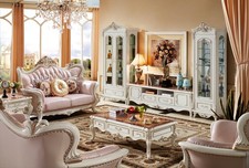 Vitrine Weiß Luxus Wohnzimmer