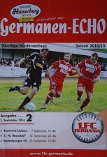 Programm 2014/15 FC Germania Egestorf/Langreder - Teutonia Uelzen