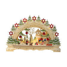 Wichtelstube-Kollektion LED Schwibbogen Weihnachtsmarkt Lichterbogen Weihnachten