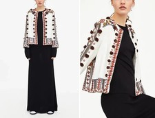 ZARA Blazer Jacke Ecru Boho