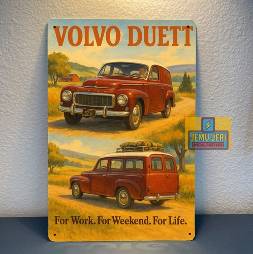 Volvo duett car metal poster - car,