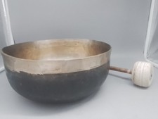 Acama Messing Klangschale,Therapieklangschale,Meditationschale,mit Schlägel #4