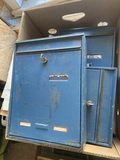 3 xOrig. DDR Metalkasten Briefkasten Neubau Plattenbau Efh selten mit Schlüssel