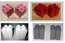  Lego Duplo Rillen Baustein hoch Steine 2x2x2 Karten Halter aus 3327 4691 4785