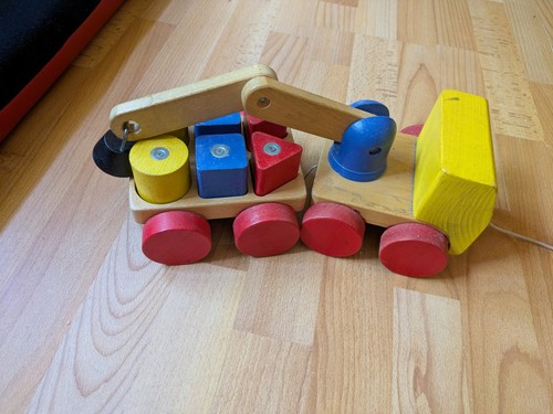 Holzspielzeug kranwagen - holzspielzeug,