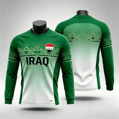 Irak flagge langarm - langarm, druck