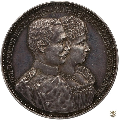 Sachsen silber medaille 1891 - sachsen,