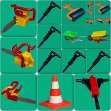 Playmobil Bauarbeiter  Zubehör Walze Schubkarre Handwagen Werkzeug   #PM112
