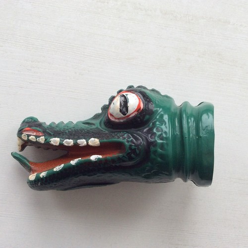 Krokodil kopf kasperlepuppe - *,