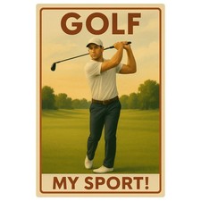 Metallschild Golf my Sport