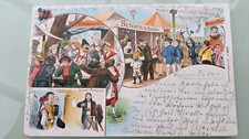 Ansichtskarte 1899 Jahrmarkt - versendet von Ettlingen nach Kreuzlingen
