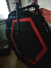 SportPlus Fitness Trampolin für zuhause, mit Haltestange, Rot,  wie neu