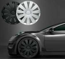 Radkappen schwarz silber 13 - 16 Zoll Radzierblenden 4 Stück VERSANDKOSTENFREI
