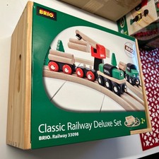 BRIO Classic Railway 33098 Holzeisenbahn Set Holzspielzeug OVP Holzkran