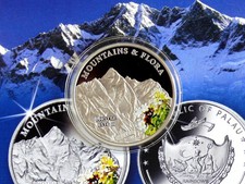 Palau 5 Dollars 2012 Mountains & Flora - Lhotse, Silber