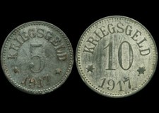 NOTGELD: 5 & 10 Pfennig 1917