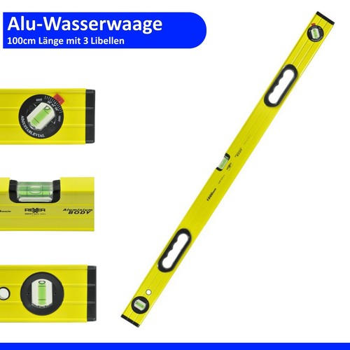Aluminium wasserwaage 100cm - wasserwaage, 1m