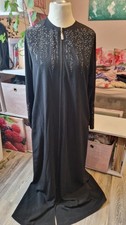 Abaya Hijab Kleid, Schwarz,Gr