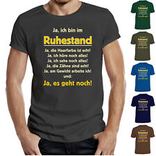 T-Shirt Rente Rentner Pension Renteneintritt Ich bin im Ruhestand Haarfarbe echt