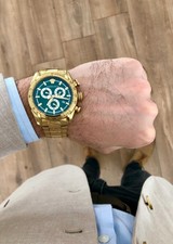 Versace Uhr Herren Armbanduhr Herrenuhr gold grün Medusa FULL SET