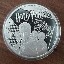 Harry Potter / Ron / Hermine / Eule / Hogwarts Schule - SILBER AUFLAGE -MEDAILLE