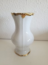 Weimar Porzellan Vase Katharina Höhe ca. 19,2 cm - weiß Goldrand 