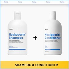 Psoriasis Shampoo & Conditioner für trockene Kopfhaut 500ml UK Dermz Hermz Healpsorin
