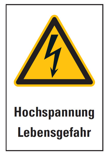 Warnaufkleber hochspannung - warnaufkleber, "hochspannung