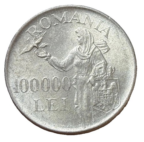 100000 lei 1946 romania mihai - lei,