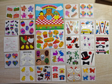 Stickerbögen aus den 90er Jahren -Glow in the dark, Tiere, Fahrzeuge, Katze uvm.