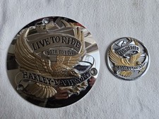 Harley Davidson Live To Ride Primärdeckel + Timer Cover Chrome/Gold