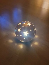 Dekoration Kugel Leuchtend Rosa Keramik 9cm Durchmesser Ohne Batterien 