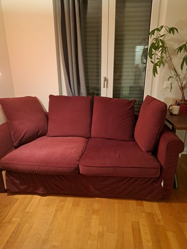 Elegantes weinrotes schlafsofa - elegantes,
