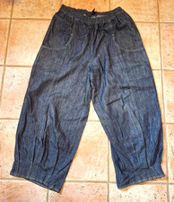 weite Jeanshose blau pump 40 Gummi