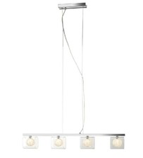 Deckenleuchte Esszimmer Küche Pendel Leuchte 4-flg.Hängelampe Drahtgeflecht G9 