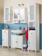 WELLTIME Spiegelschrank Aalborg Badmöbel im Landhaus-Stil, Breite 63 cm