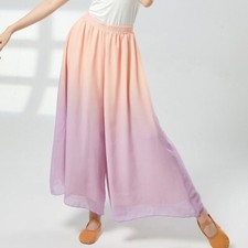 Damen Chiffon Hose Weites Bein
