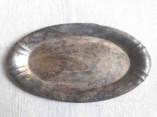 Alte servierplatte versilbert - servierplatte,