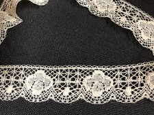 alte Spitze,  Creme Baumwolle, Baumwollspitze, 1 Meter