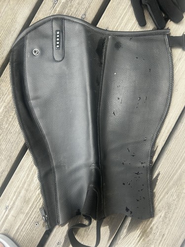 Schwarze leder chapsletten - schwarze, mit