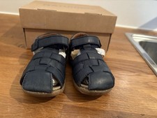 Naturino Halbsandalen Aus Leder, Blau, Größe 22, klettverschluss