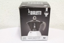 BIALETTI MOKA INDUCTION Espressokocher schwarz Neu Rechnung MwSt 