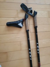 Leki Flash Carbon Walking Stöcke Rot Schwarz 115 cm
