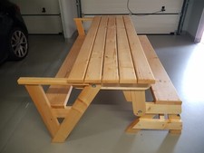 Gartenbank Fichte massiv geölt neu .(zusammen Klappbar)