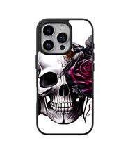 Sunny-Case 2D Case Handyhülle für iphone 11 Skull Rose Nr.744 Tod Schädel Mys