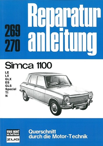 Simca 1100 reparaturanleitung - 1100,