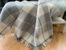 100% Merinowolle Lammwolle Wolldecke Plaid Schurwolle  Wohndecke Kuscheldecke #4