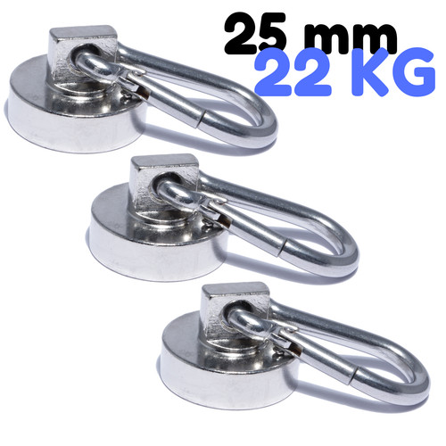 Neodym magnet karabiner - 3x,