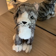 IKEA Katze Kater LILLEPLUTT weiß & grau Stoffkatze Stofftier Plüschtier 25 cm